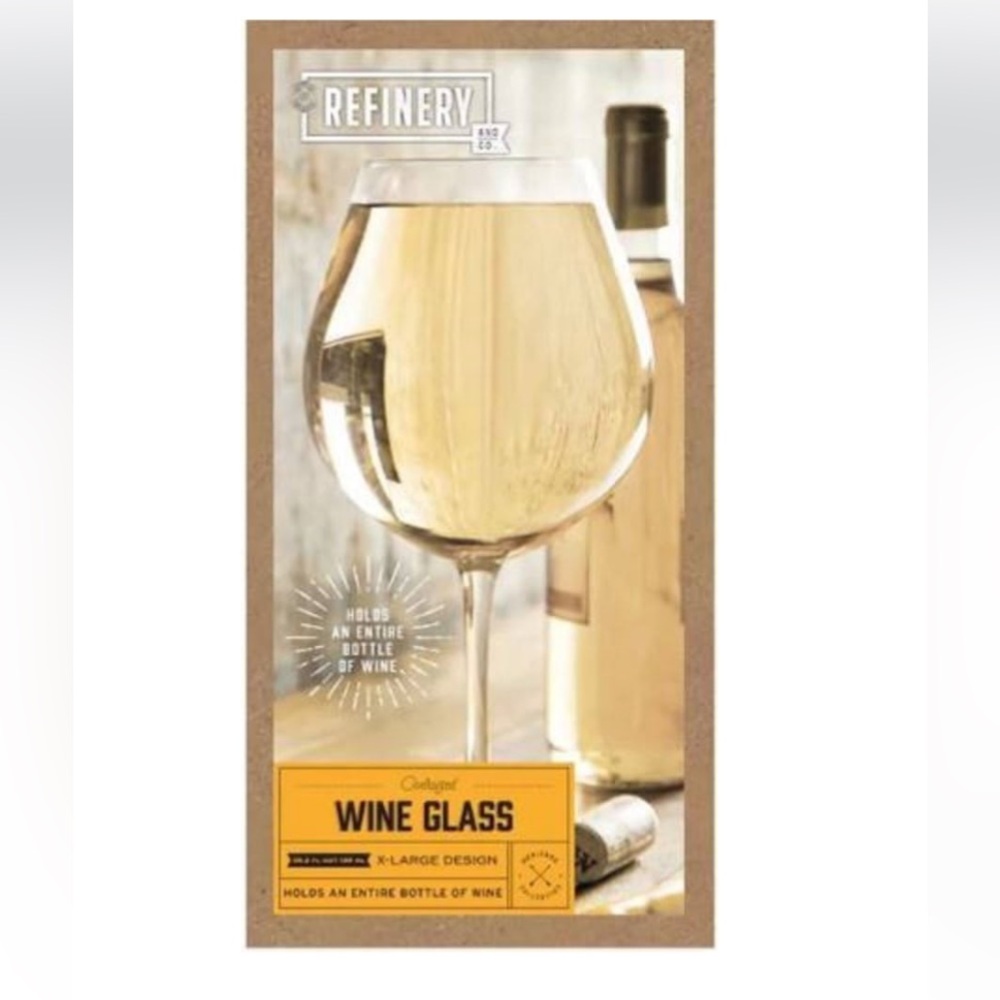 Refinery Wine Glass - Jumbo/Extra Large - Holds an entire bottle of wine